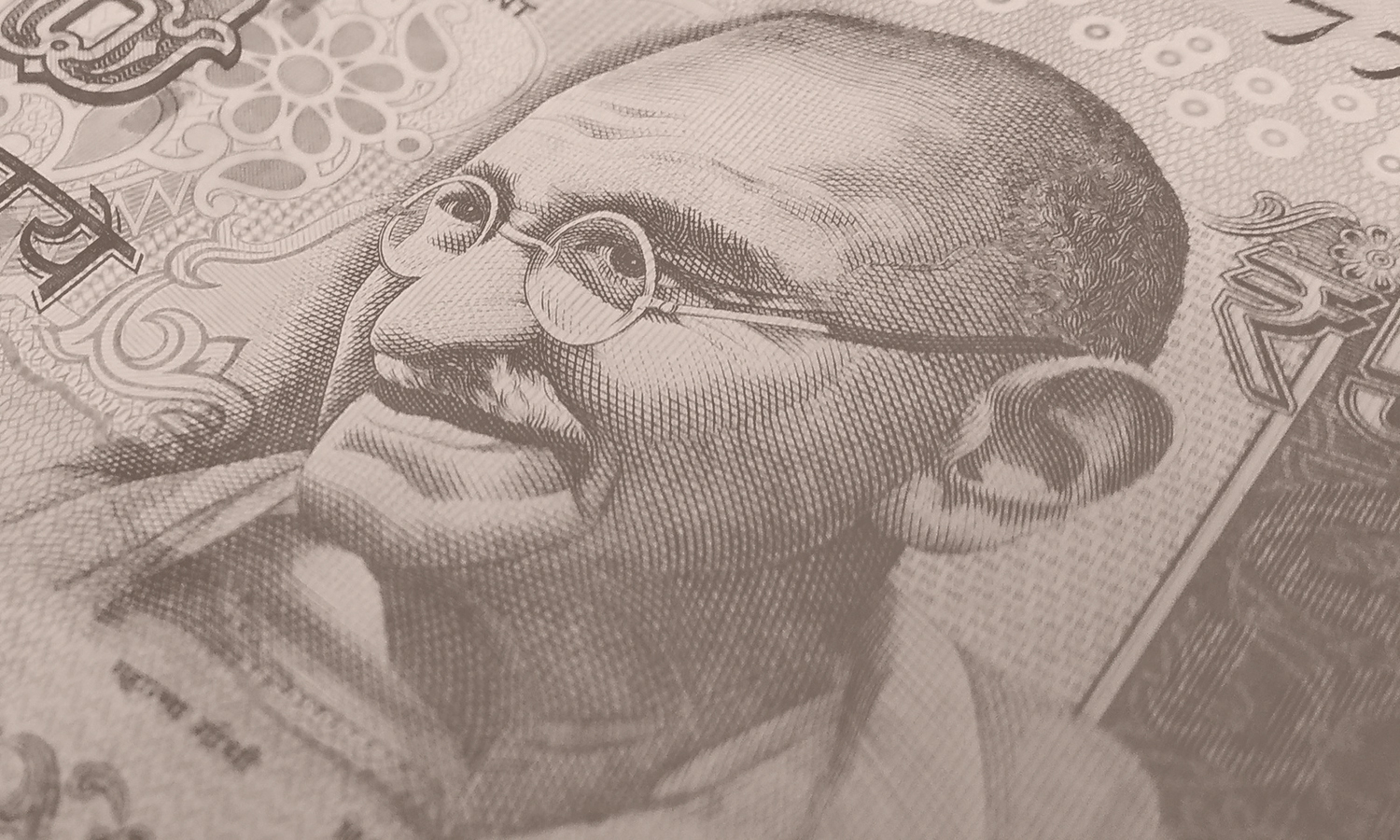  Mahatma Gandhi auf Geldschein